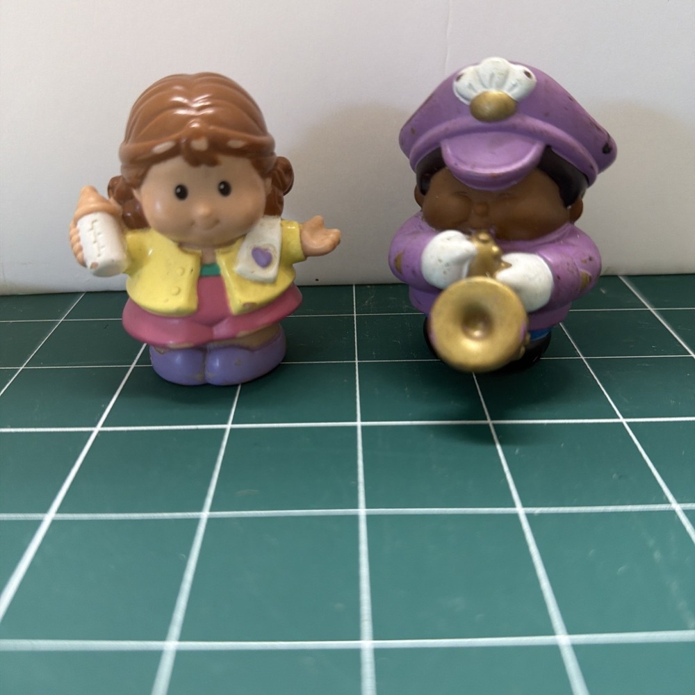 Little People Chunky Tikes Saxophone Player And A Mom - Some Wear From Use